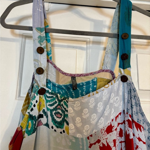 Blue Sky Patchwork Overalls - Picture 4 of 8